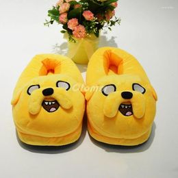 Slippers Cartoon Happy Time Women Anti-Slip Finn Jake Indoor Home Anime Character Bedroom Warm Soft Christmas Gift