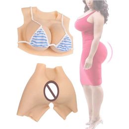 Breast Pad Silicone Bodysuit Huge Breast Forms E Cup and Realistic Silicone Hips Butt Enhancement Padded Panties 240330