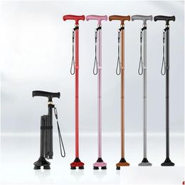 Trekking Poles Sticks Mtifunction Thandle Walking For Old Man Women Tralight Pole Hiking Climbing Canes Drop Delivery Sports Outdoors Ot2L3