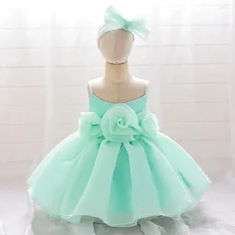 Girl Dresses Xmas Big Flower Baby Girls Dress - Christening Princess For 0-2 Year Old Babies 1st Birthday And Wedding Parties