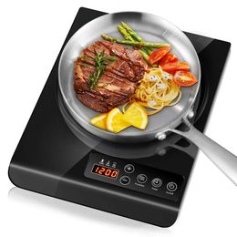 Chefzilla Portable Stove Burner, 1200W Single Induction Countertop with Plug, Quick Preheating Hot Plate Suitable for Electric Cooking, Home Kitchen, Office,