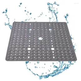 Bath Mats Shower Square Mat Anti Slip With Drain Holes Soft Sturdy Machine Washable For Home Els