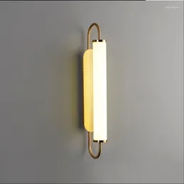 Wall Lamp Nordic Minimalist LED Bedroom Bedside Postmodern Living Room Background Study Balcony Lighting Fixture