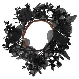 Decorative Flowers Halloween Hanging Wreath Simulation Door Pendant