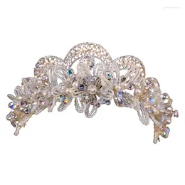 Hair Clips Korean Style Bridal Crown Headwear Wedding Dress Main Accessories Temperament Handmade Beaded