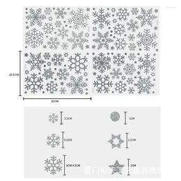 Window Stickers Christmas Sticker Snowflakes Glass Decor White Xmas Festival2024