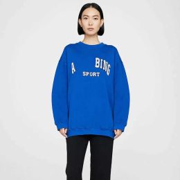 Sweatshirts Frauen Bing Designer Sweatshirts AB handoperierte Special Anines Sticked Letter Stickerei Lose Hoodies Fleece Rund Hals Sweea