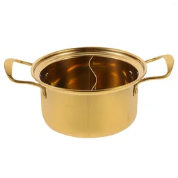 Double Boilers Golden Stainless Steel Small Pot Home Cooking Spaghetti Kitchen Chaffing Dishes