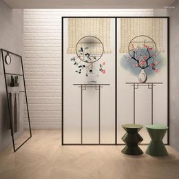 Window Stickers Lotus Vase European-Style Electrostatic Glue-Free Glass Film Opaque Bathroom Sliding Door Frosted Shading