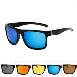 Sunglasses NOMANOV 2024 Large Square Frame Colourful Mirror Retro Fashion Polarised Outdoor Beach Holiday Movement Party