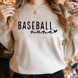 Women's Hoodies Sweatshirts Baseball Mama Sweathirts Baseball Mom Shirt Mothers Day Sweater Baseball Mama Love Design Women Graphic Sweatshirt Hoodies 240401