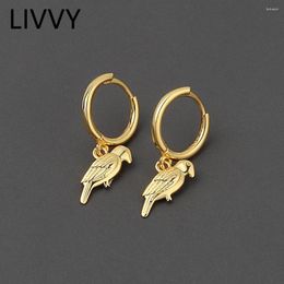 Dangle Earrings LIVVY Silver Colour Birds Pendant For Women Simple Fashion High Quality Exquisite Elegant Jewellery Accessories