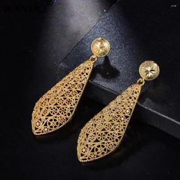 Dangle Earrings WANDO Ethnic For Women/Girls Gold Color Wedding Jewelry Africa Dubai Arab French