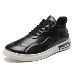 Casual Shoes PU Leather Men's Fashion Soft Bottom Leisure Sports Sneakers Size 39-44