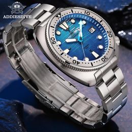 Wristwatches ADDIESDIVE AD2045 Men Luxury Watch 20Bar Diver Luminous Sapphire Crystal NH35 Movement Automatic Mechanical Watches Reloj