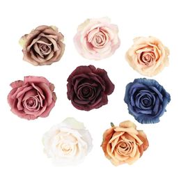 50pcs Artificial Flowers High Quality Fake Roses Wedding Bridal Clearance Accessories Decorative Home Decor Diy Gifts Candy Box 240325