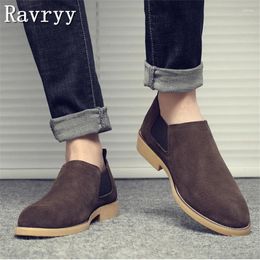 Casual Shoes Cow Suede Men Round Toe Cosy Real Leather Flat Penny Slip-On Lazy Loafers Summer Walking