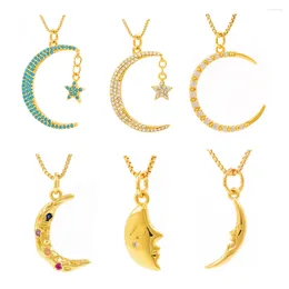 Pendant Necklaces 2024 Simple Fashion Classic Star Moon Birthday Gift Necklace For Girls