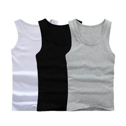 Mens Tank Tops 3 Piece/Lot 2023 Summer Slim Fit Cotton Solid Underwear Men Quality Casual Sleeveless Tee Pack Of Drop Delivery Apparel Dh7Eb