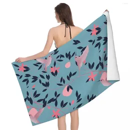 Towel Classical Hummingbird Beach Towels Pool Large Sand Free Microfiber Quick Dry Lightweight Bath Swim