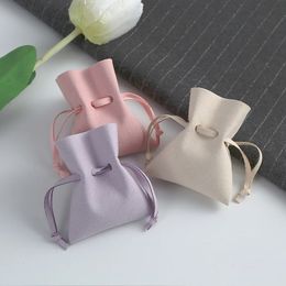 50pcs Microfiber Jewellery Organiser Gift Bags for Earring Ring Necklace Packaging Wedding Favours Storage Bag Fungus Open Style 240313