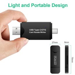 NEW 2024 Small and Easy To Carry Three-in-one Card Reader TYPE-C Card Reader 3.0 OTG Mobile Phone Card Reader SD TF