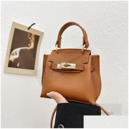 Handbags Children Square Kids Metals Buckle Single Shoder Bags Fashion Girls Candy Colour Pu Leather Messenger Bag Z7435 Drop Delivery Otf6X