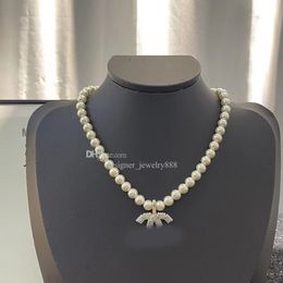 Multiple styles Top quality classic pearl necklace design for women luxury brand C necklaces Birthday wedding gift2681
