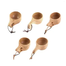 Cups Saucers Wooden Mug Drinking Cup Practical Teacups For Household Backpacking Camping