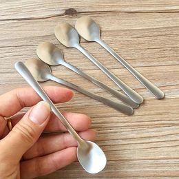 Tea Scoops Stainless Steel Seasoning Spoon Round Thickened Mixing Coffee Dessert Spoons Tableware