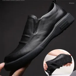 Casual Shoes Leather Men's Autumn Business Lace Up Soft Sole Male Black Loafers Non-slip Sneakers Man Dress