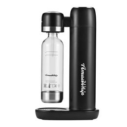 Amazwhip Hine, Portable Bubble Home Use with 1 Litre Water Bottle, Carbon Dioxide Soda Hine for Homemade Carbonated Beverages (black)