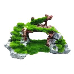 1PC Resin Rockery Bridge Aquariums Decorations Aquarium Fish Decor Tank Accessories Ornament 240321