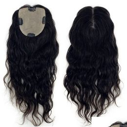 Lace Wigs S 22 Clip In Silk Top Base Topper For Women 15X15 Cm Long European Wavy Virgin Human Hair Piece Thinning 231007 Drop Deliver Dhxwy
