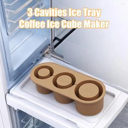 Baking Moulds 3 Cavities Ice Tray Cocktail Maker Silicone Cube With Lid For Tumblers Cups Food Grade Mold Summer Drinks