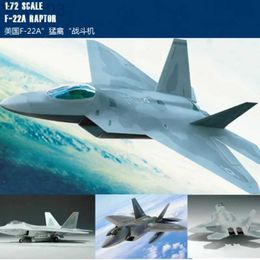 Aircraft Modle Trumpeter 80210 1/72 U.S F-22RaptorStealth Fighter Assembly Model Building Kits Hobby Static Toys For Adults DIY YQ240401