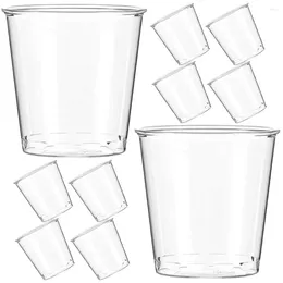 Disposable Cups Straws Wineglass Clear Water Drink Party Small Plastic Multi-use Glasses Drinking