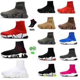 2024 Fashion Recycled Knit Speed 2.0 Sneaker Designer Men Women Paris Speed 3.0 Sneaker Luxury Mesh Outdoors 3XL Sock Shoes Size 35-45 M41