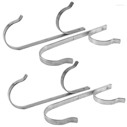 Hooks Pool Pole Hanger Premium 4Pcs Aluminium Holder Set Perfect For Poles Skimmers Leaf Rakes Nets