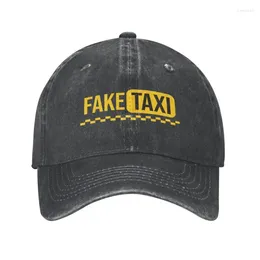 Ball Caps Punk Fake Taxi Driver Cotton Baseball Cap For Men Women Breathable Dad Hat Outdoor