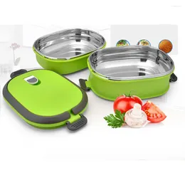 Dinnerware Green Convenient Storage Stainless Steel Lunch Box Organise Meals Effortlessly Stylish Easy To Clean