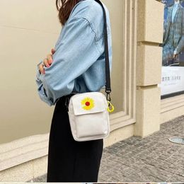 Suitcases LAB01 Women's Single Shoulder Bag Fashion Solid Colour Casual Handbag Outdoor Daisy Canvas Cross-body