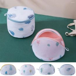 Laundry Bags Sandwich Printed Bra Thicken Fixed Washing Bag Anti-Deformation Polyester Mesh Cylinder Storage Home