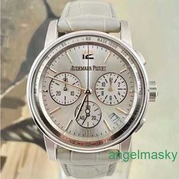 Custom AP Wristwatch CODE 11.59 Series 26393CR Silver Grey Plate Platinum Mens Fashion Leisure Business Sports Timing Mechanical Watch