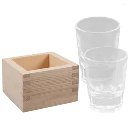 Wine Glasses Sake Cup Tea Mug Crystal Drinking Bottle Water Wooden Coffee Traditional Kit Decanter