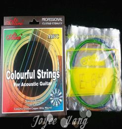 Alice A407C Colourful Coated Copper Alloy Wound Acoustic Guitar Strings 1st6th Strings 8232987