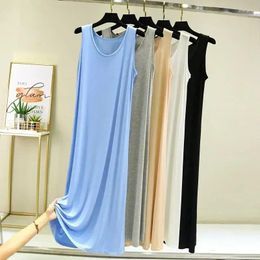 Women's Sleepwear Night Mujer Fdfklak Long Nightdress Women Modal Vestidos Dress Sleeveless Nightie Nightgowns Comfortable Vest Ladies