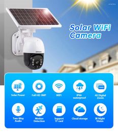 DIDSeth 3MP Wireless WiFi IP Camera 8W Solar Panel Battery Outdoor Waterproof Home Security Dome CCTV Video Surveillance