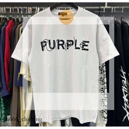 Purple Brand T Shirt Men Women Inset Crewneck Collar Regular Fit Cotton Print Tops US S-xl More Colour 521