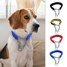 Dog Collars Braid Collar Adjustable Duarable Nylon Choke Training Leashes Pet Supplies For All Puppies Pets Accessories